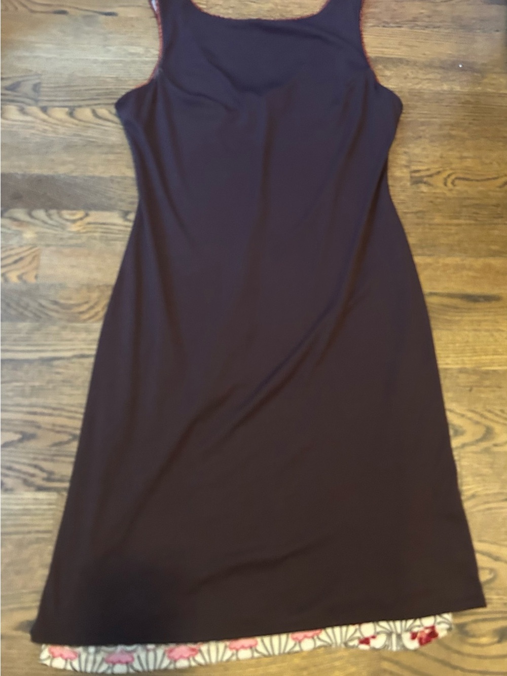 Sleeveless Pink Floral Midi Dress with Cream Base reversible - Picture 12 of 14